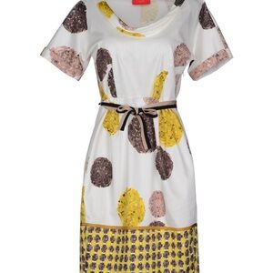 Stylish Women's White and Yellow Dress